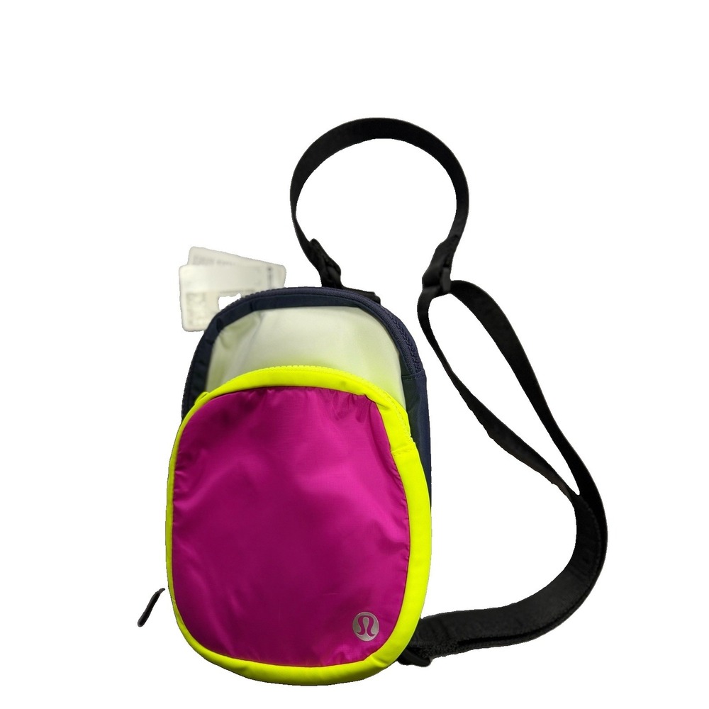 Lululemon Everywhere Belt Bag 1L Colorblock Magenta Neon Yellow Crossbody Retro